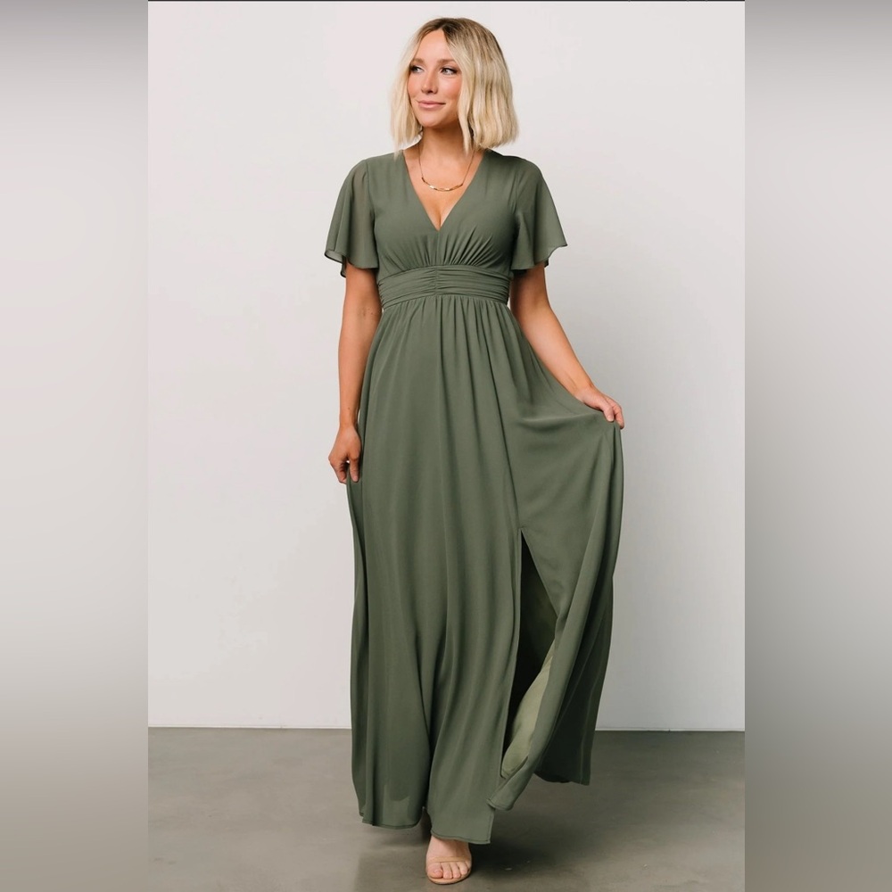 Baltic Born Olive Green Maxi Dress